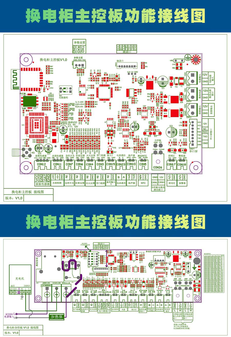电瓶车共享电池换电柜主控板 现货速发 支持定制开发 智能小程序